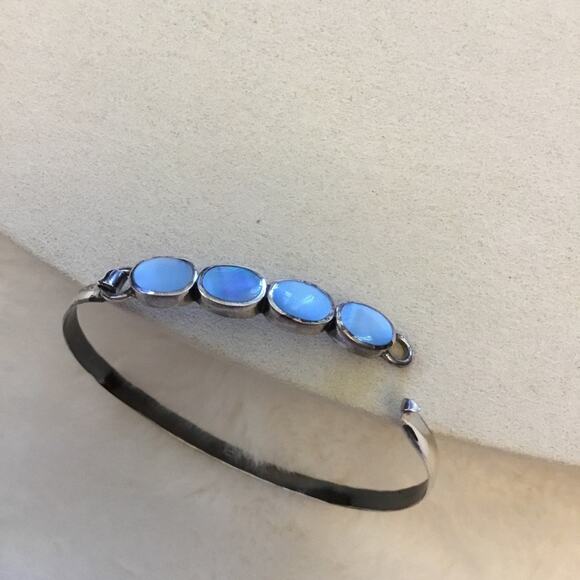 Silver Blue Stones Bracelet - Picture 5 of 9